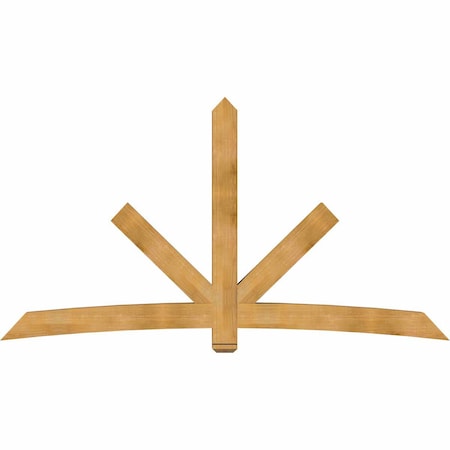 Ekena Millwork Alberta Rough Sawn Timber Gable Bracket, Western Red Cedar, 108"W x 58"H x 6"D x 6"F, 13/12 Pitch GBW108X58X0606ALB00RWR